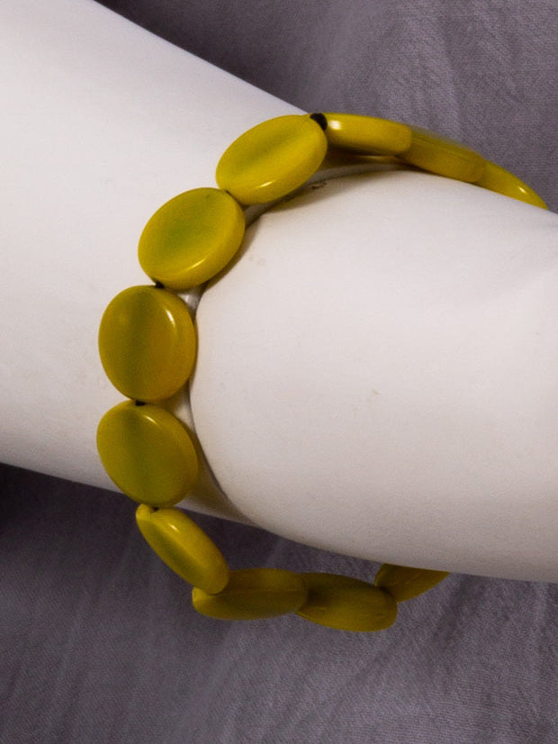 Armband Fichipu Gelb/Grün - La Tagua Nuss