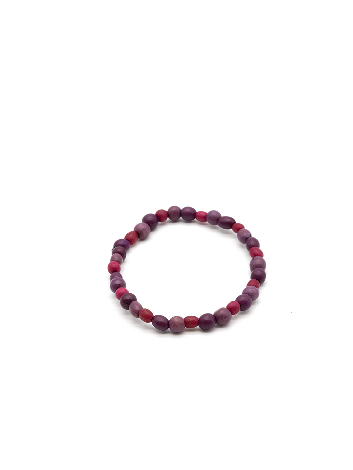 Armband Chirapu Lila Rot Mix - aus den Chirilla-Samen von La Tagua