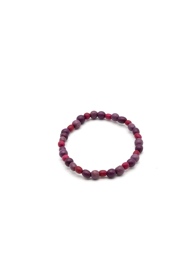 Armband Chirapu Lila Rot Mix - aus den Chirilla-Samen von La Tagua