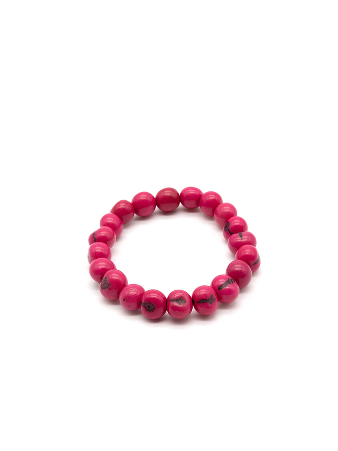 Armband Azaipu Fuchsiarot - aus den Azai Palmensamen von La Tagua
