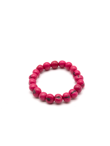 Armband Azaipu Fuchsiarot - aus den Azai Palmensamen von La Tagua