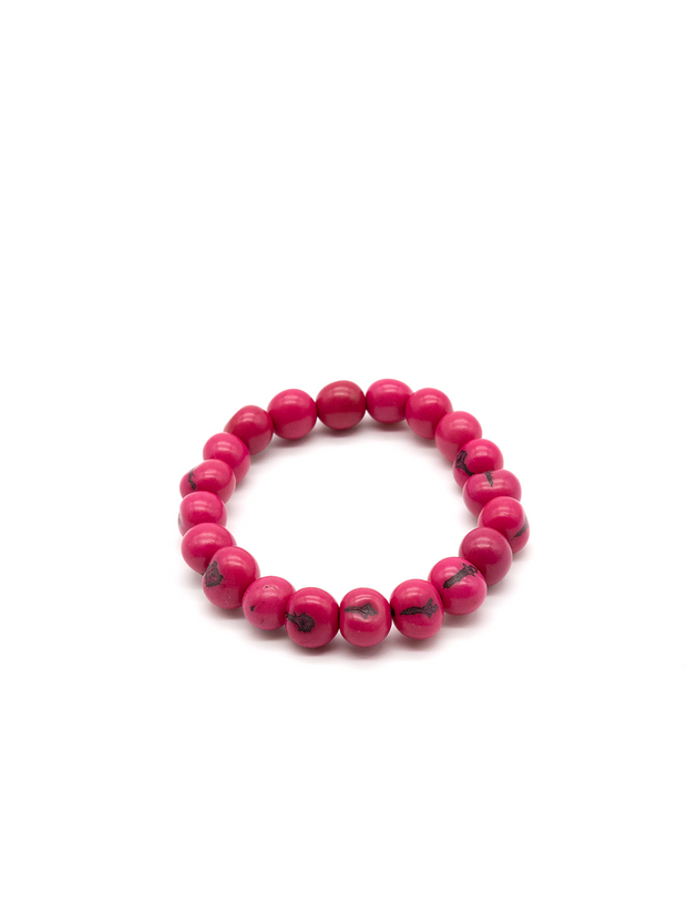 Armband Azaipu Fuchsiarot - aus den Azai Palmensamen von La Tagua