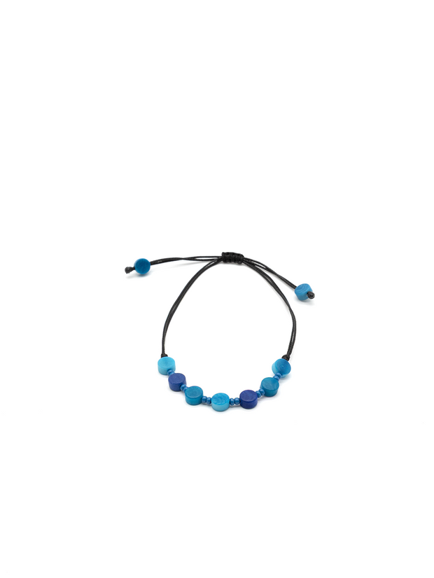 Armband Corapu Blau Mix - La Tagua Nuss