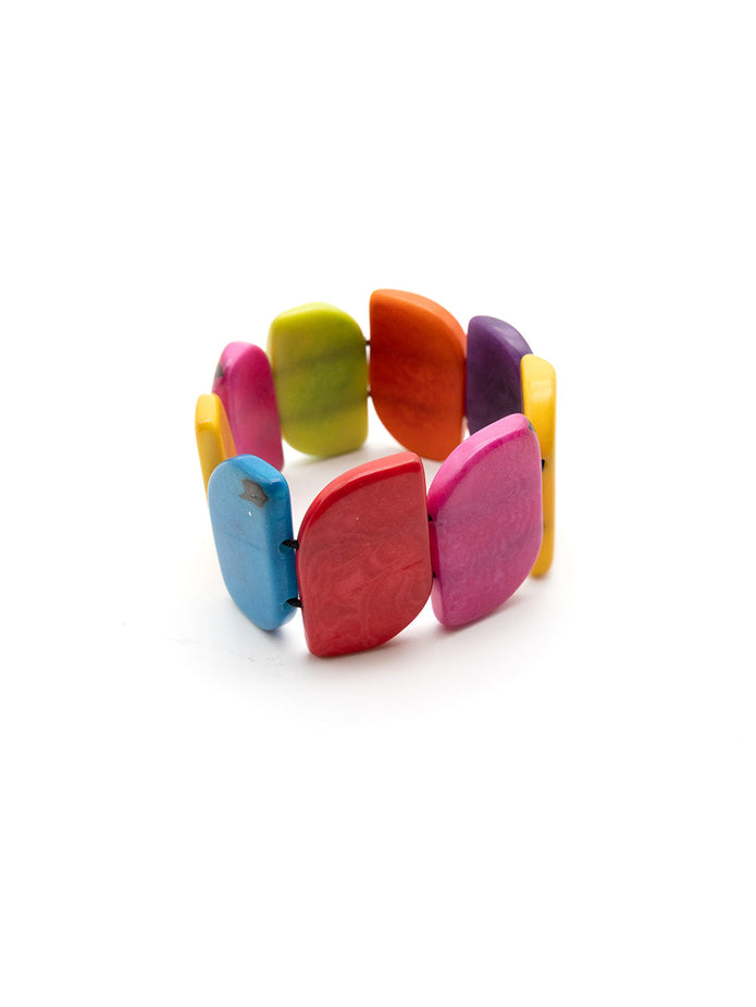 Armband Ecuapu Bunt - La Tagua Nuss