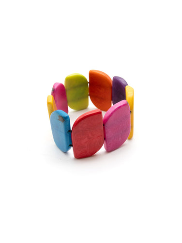 Armband Ecuapu Bunt - La Tagua Nuss