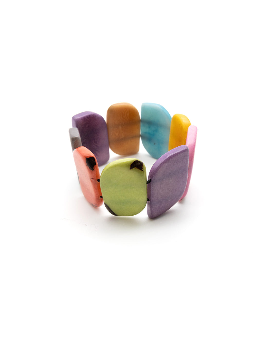 Armband Ecuapu Bunt Pastel - La Tagua Nuss