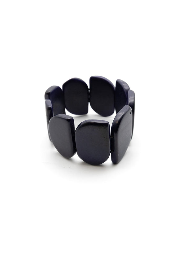 Armband Ecuapu Dunkelblau - La Tagua Nuss