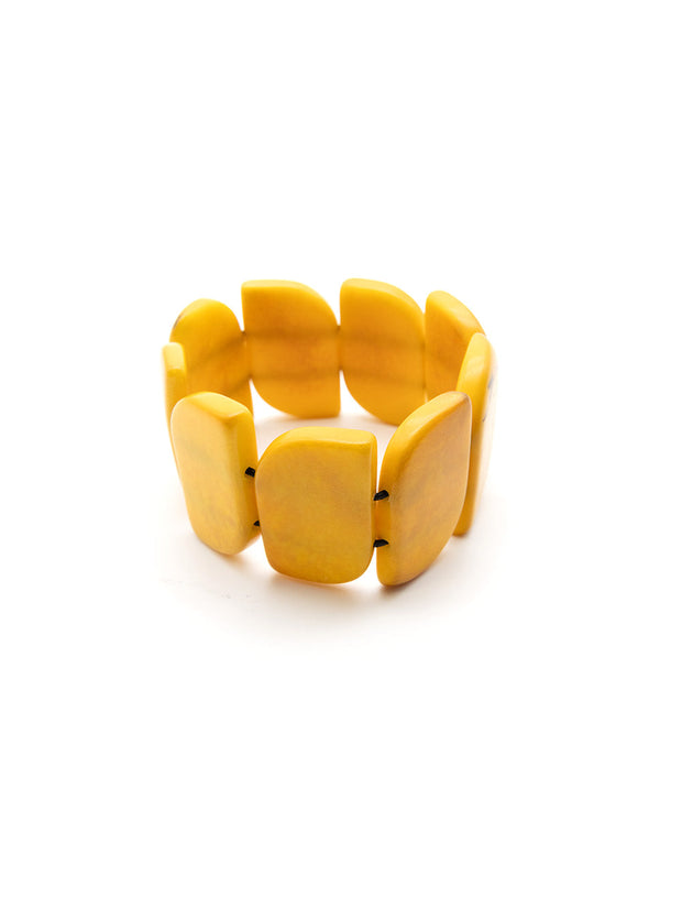 Armband Ecuapu Gelb - La Tagua Nuss