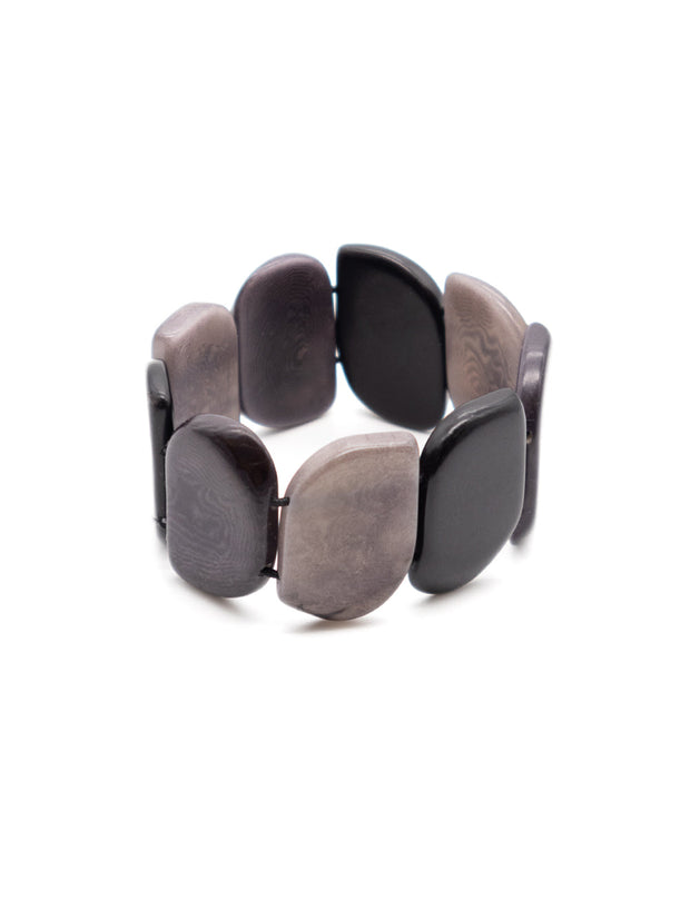 Armband Ecuapu Grau-Mix - La Tagua Nuss