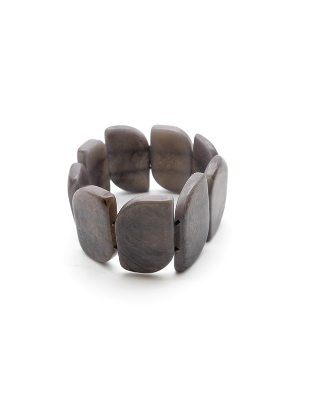 Armband Ecuapu Grau - La Tagua Nuss