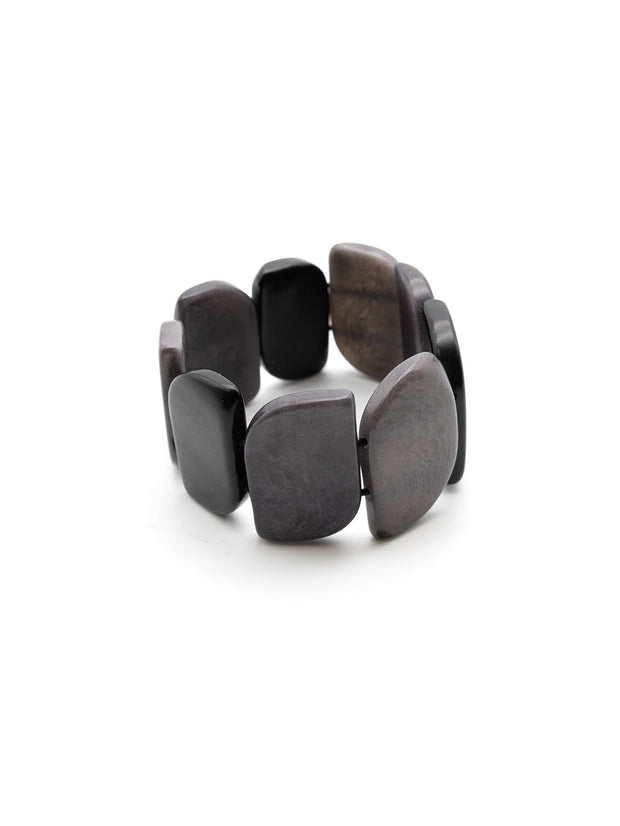 Armband Ecuapu Grau-Mix - La Tagua Nuss