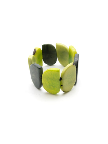 Armband Ecuapu Grün-Mix - La Tagua Nuss
