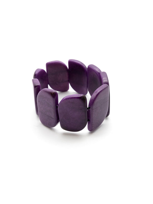 Armband Ecuapu Lila - La Tagua Nuss