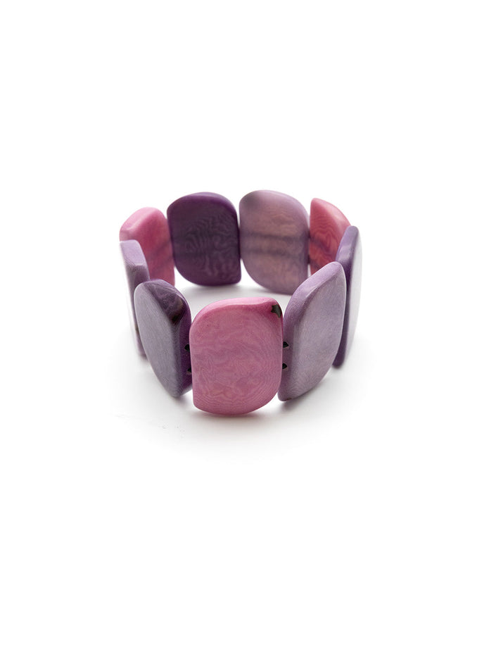 Armband Ecuapu Lila-Mix - La Tagua Nuss