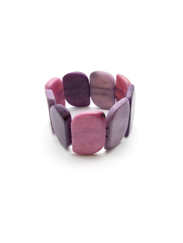Armband Ecuapu Lila-Mix - La Tagua Nuss