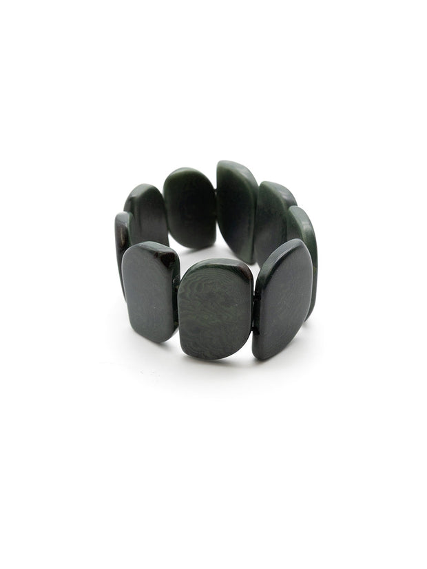 Armband Ecuapu Dunkelgrün - La Tagua Nuss