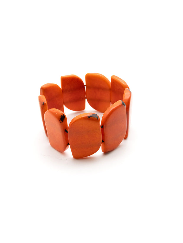 Armband Ecuapu Orange - La Tagua Nuss