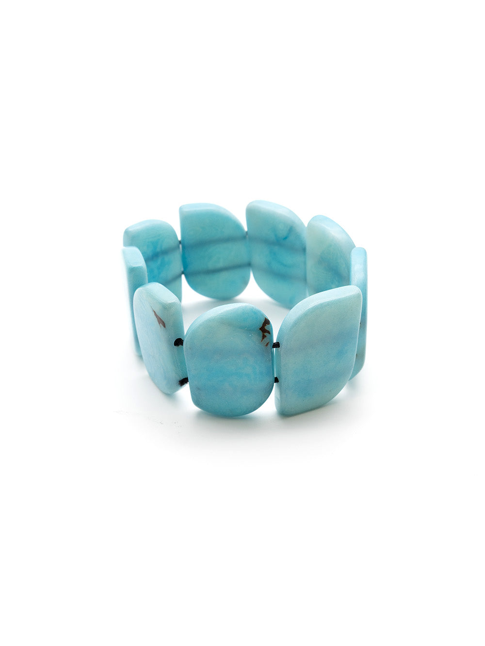 Armband Ecuapu Hellblau - La Tagua Nuss