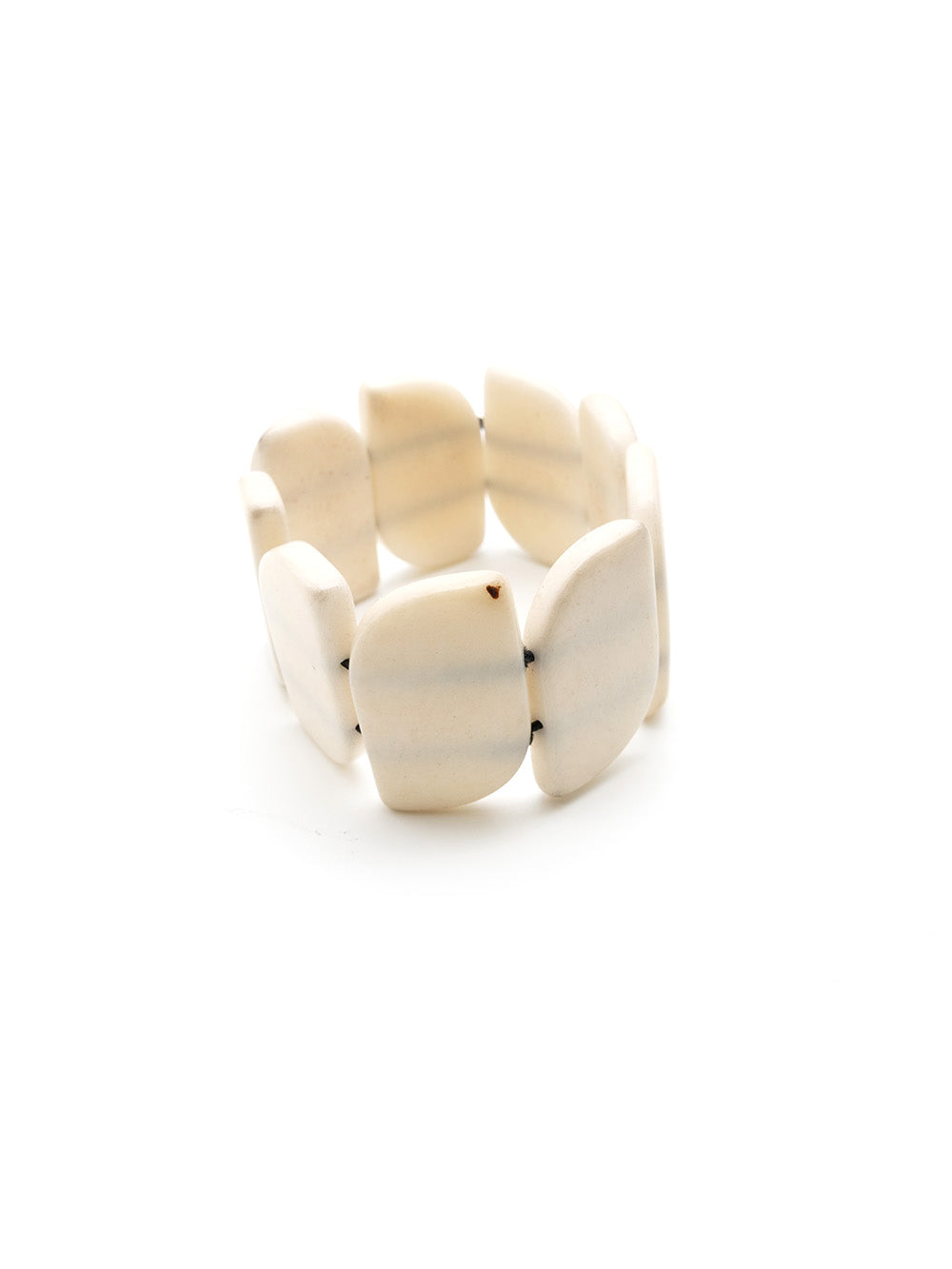 Armband Ecuapu Weiss - La Tagua Nuss