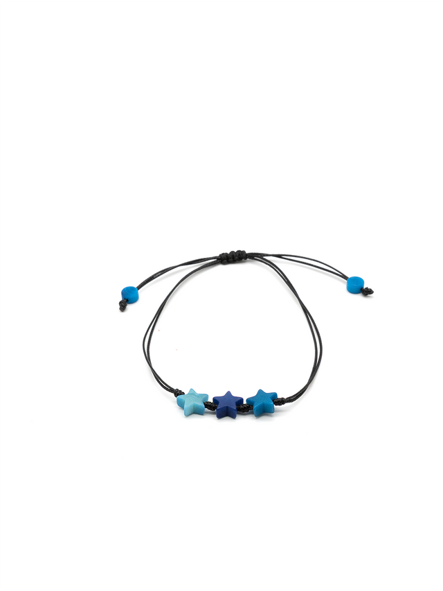 Armband Estrapu Blau Mix - La Tagua Nuss