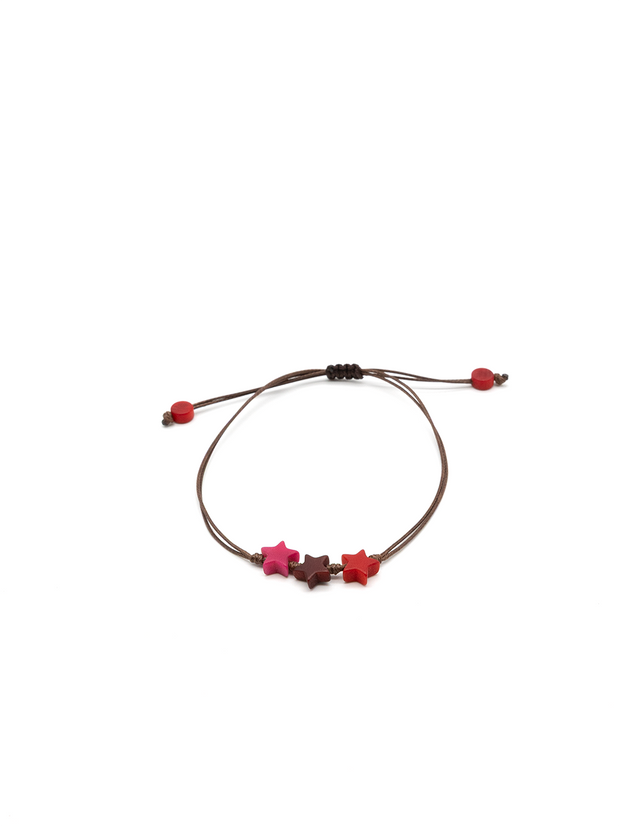 Armband Estrapu Rot Mix - La Tagua Nuss