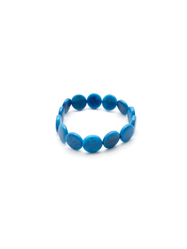 Armband Fichipu Blau - La Tagua Nuss