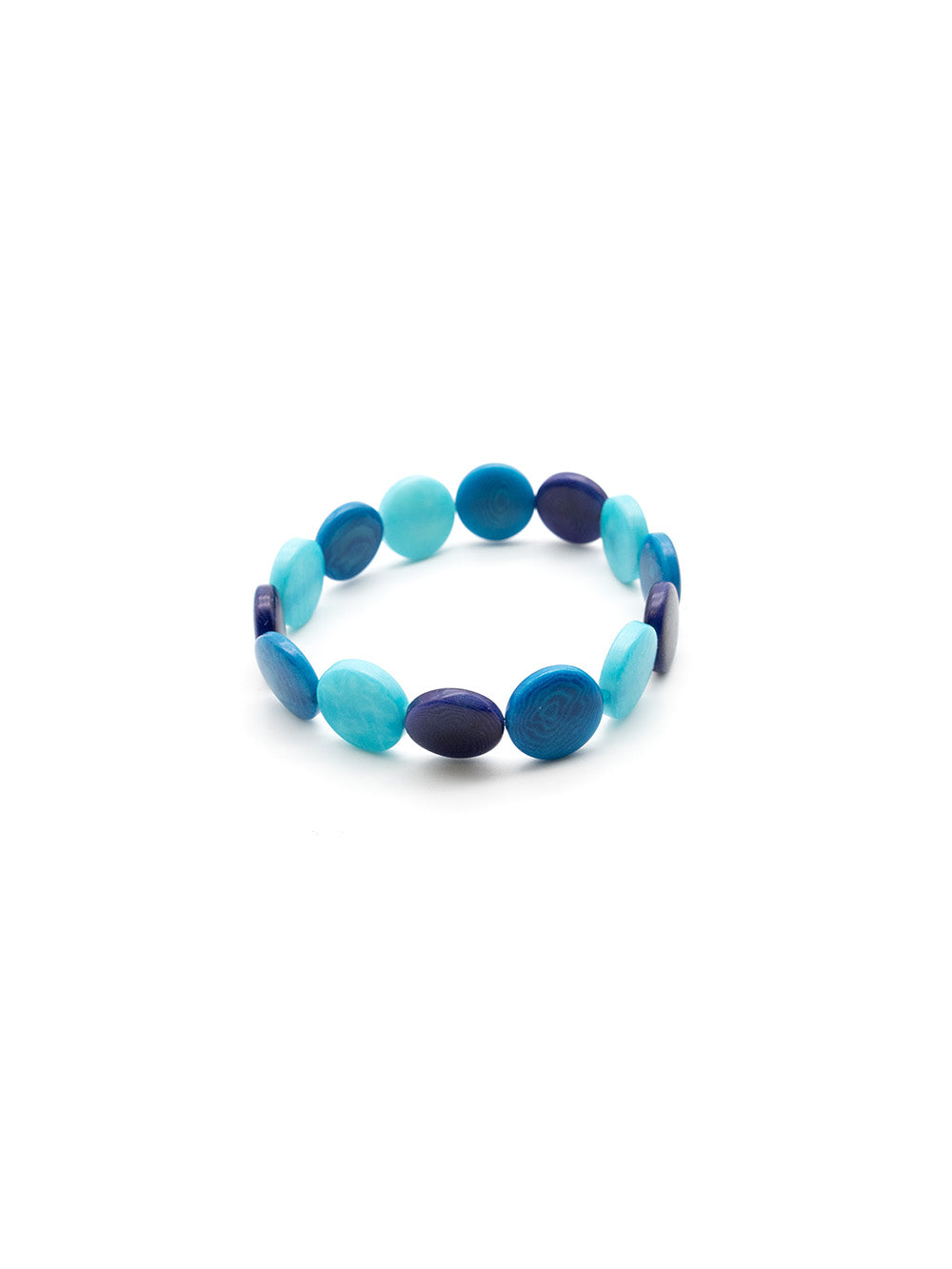 Armband Fichipu Blau-Mix - La Tagua Nuss