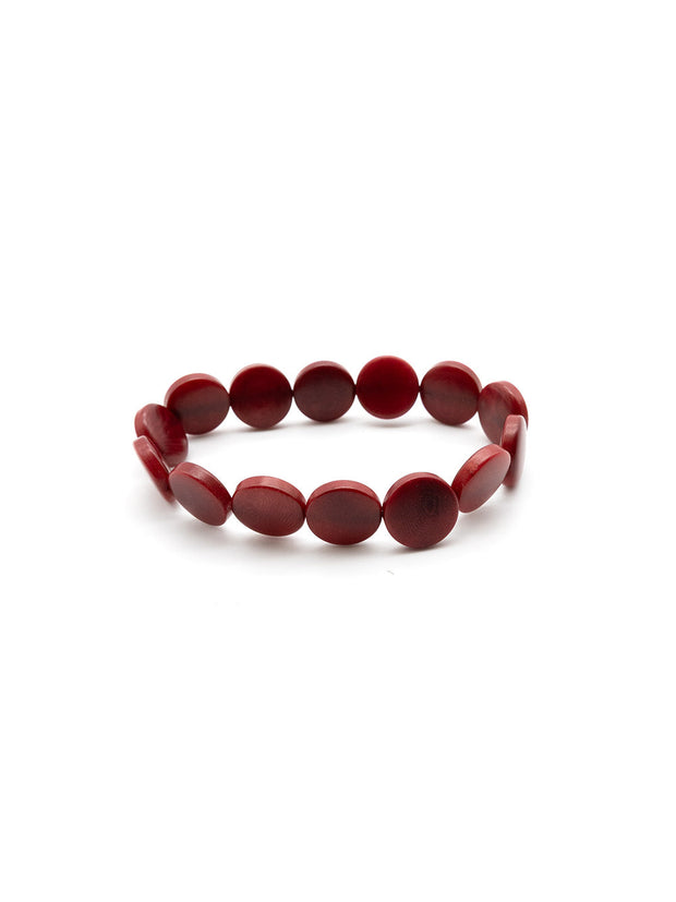 Armband Fichipu Bordeaux - La Tagua Nuss