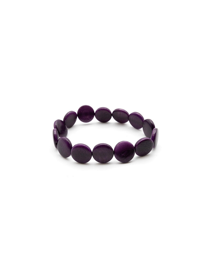 Armband Fichipu Dunkellila- La Tagua Nuss