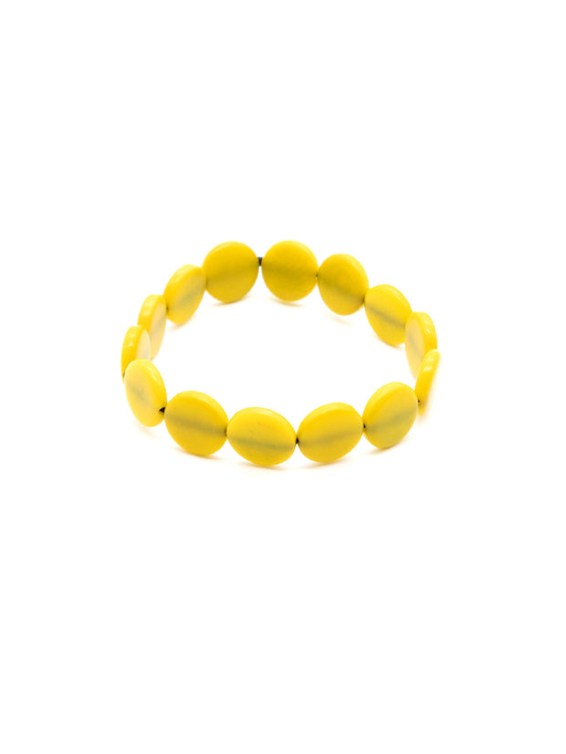 Armband Fichipu Gelb/Grün - La Tagua Nuss