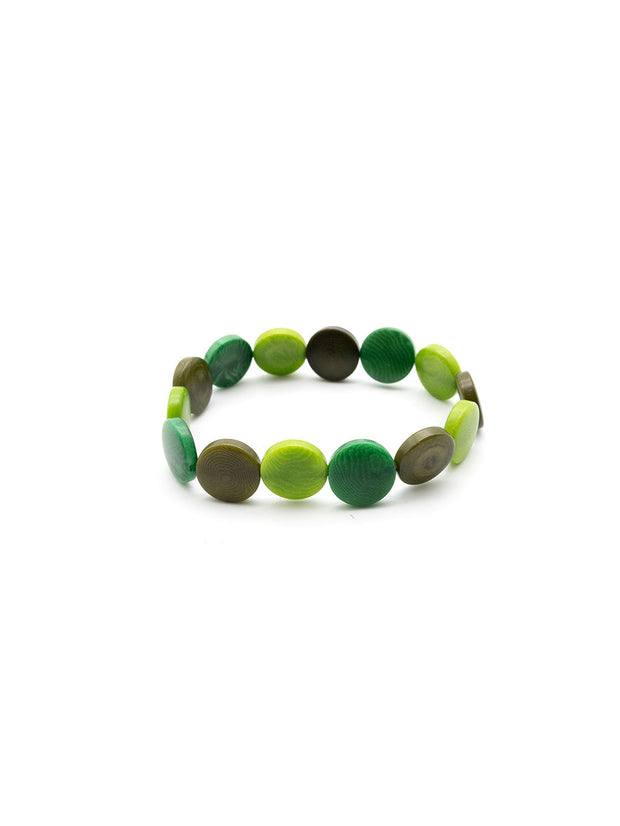 Armband Fichipu Grün-Mix - La Tagua Nuss