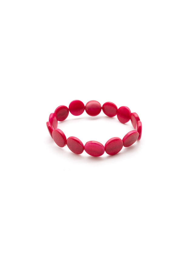 Armband Fichipu Fuchsiarot - La Tagua Nuss