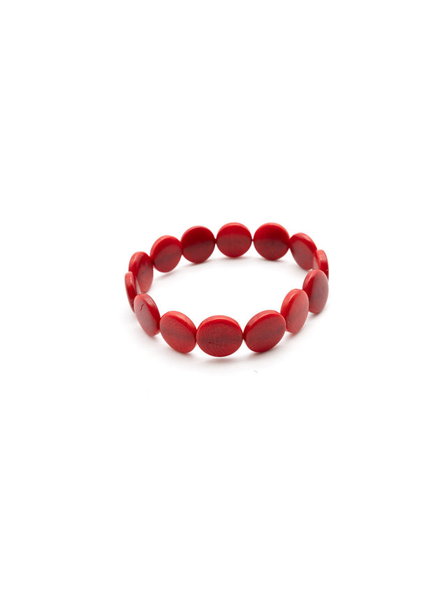Armband Fichipu Rot - La Tagua Nuss