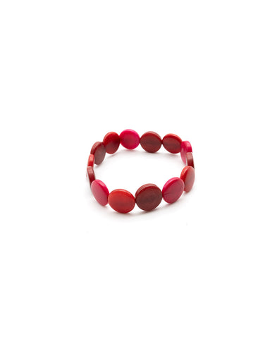 Armband Fichipu Rot-Mix - La Tagua Nuss