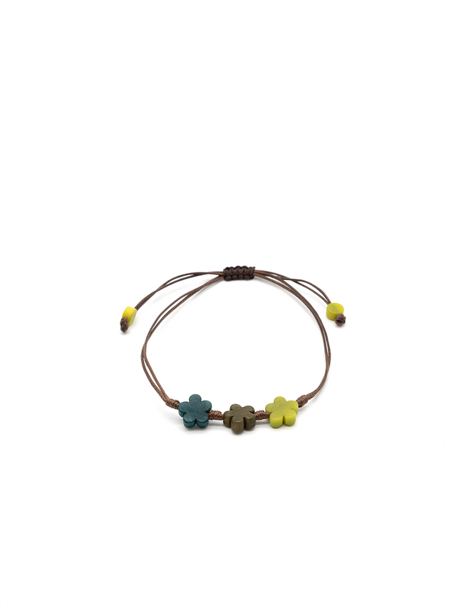 Armband Rositapu Grün Mix - La Tagua Nuss