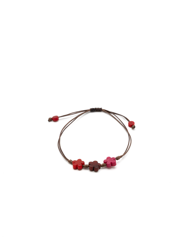 Armband Rositapu Rot Mix - La Tagua Nuss