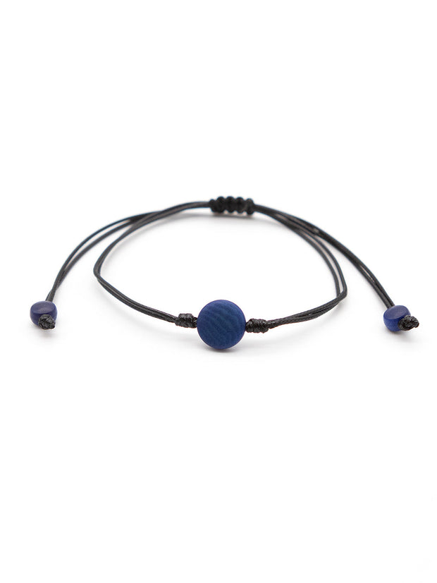 Armband Topu Dunkelblau - La Tagua Nuss