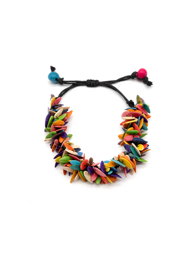 Armband Trenzapu Bunt - Melonenkerne - La Tagua