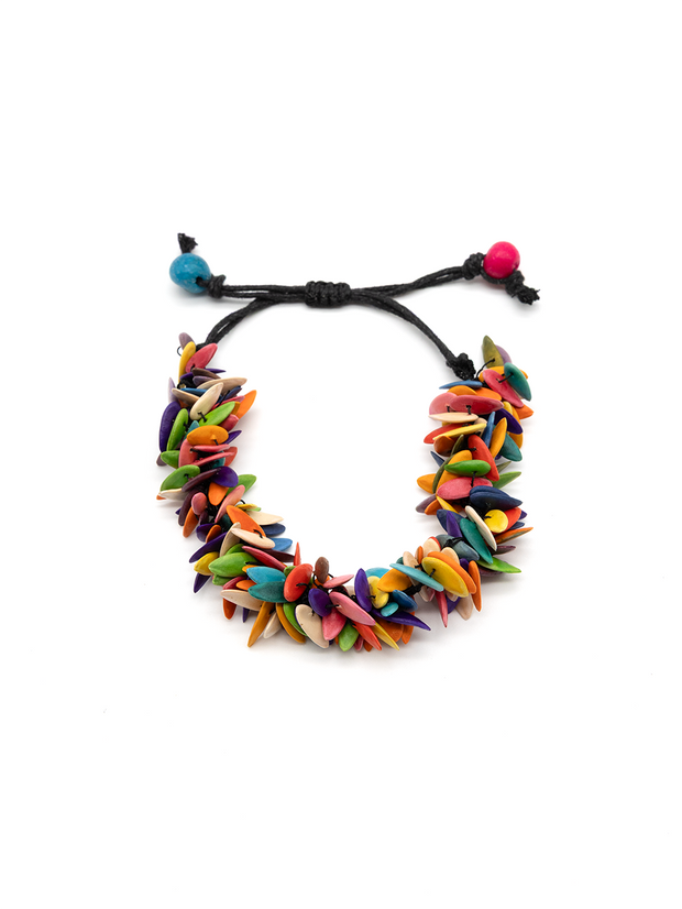 Armband Trenzapu Bunt - Melonenkerne - La Tagua