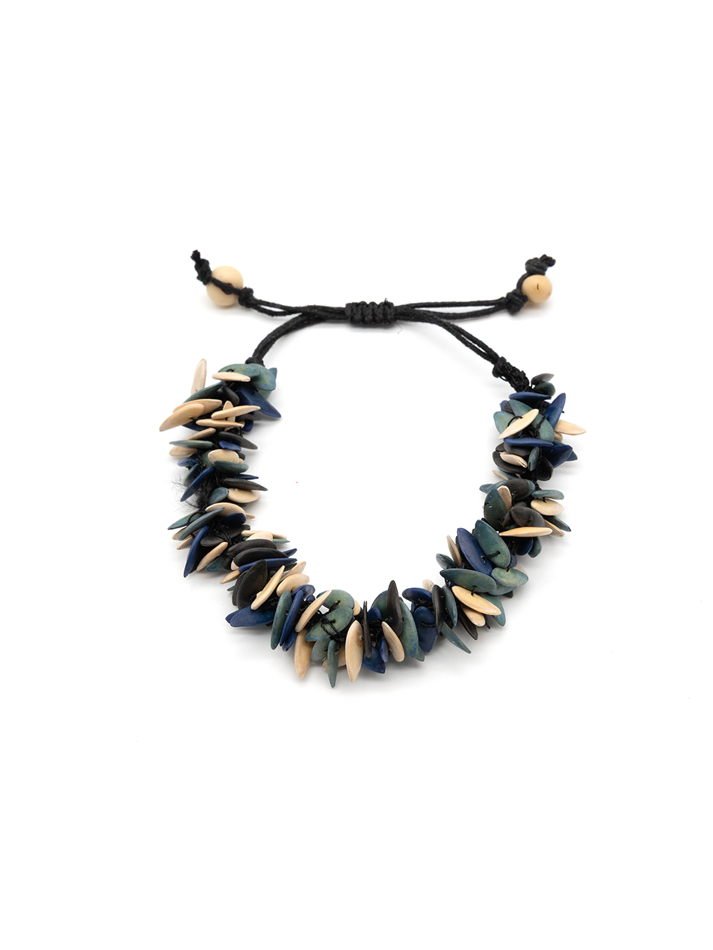 Armband Trenzapu Dunkelblau/Weiss - Melonenkerne - La Tagua