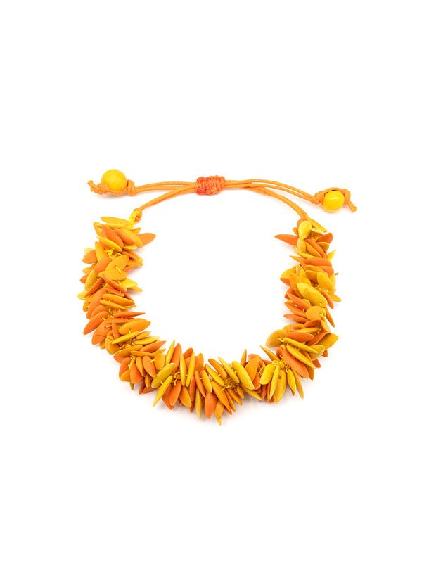 Armband Trenzapu Gelb/Orange - Melonenkerne - La Tagua