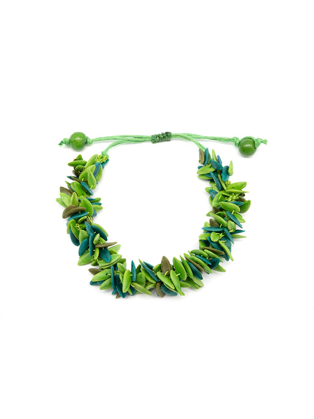 Armband Trenzapu Grün/Dunkelgrün - Melonenkerne - La Tagua