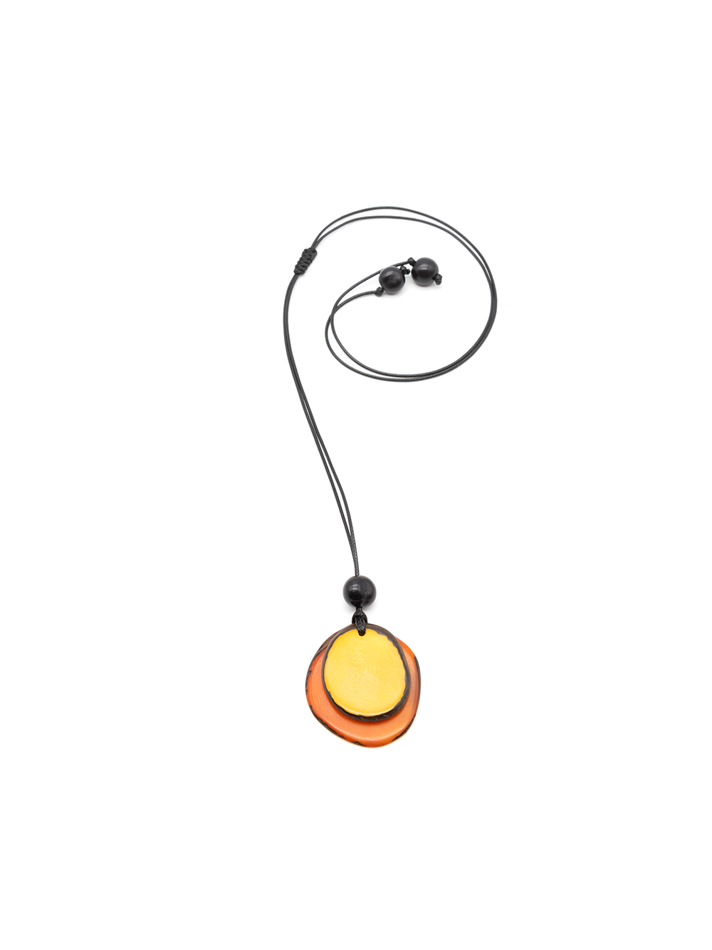 Halskette Chiloe Gelb/Orange- La Tagua Nuss