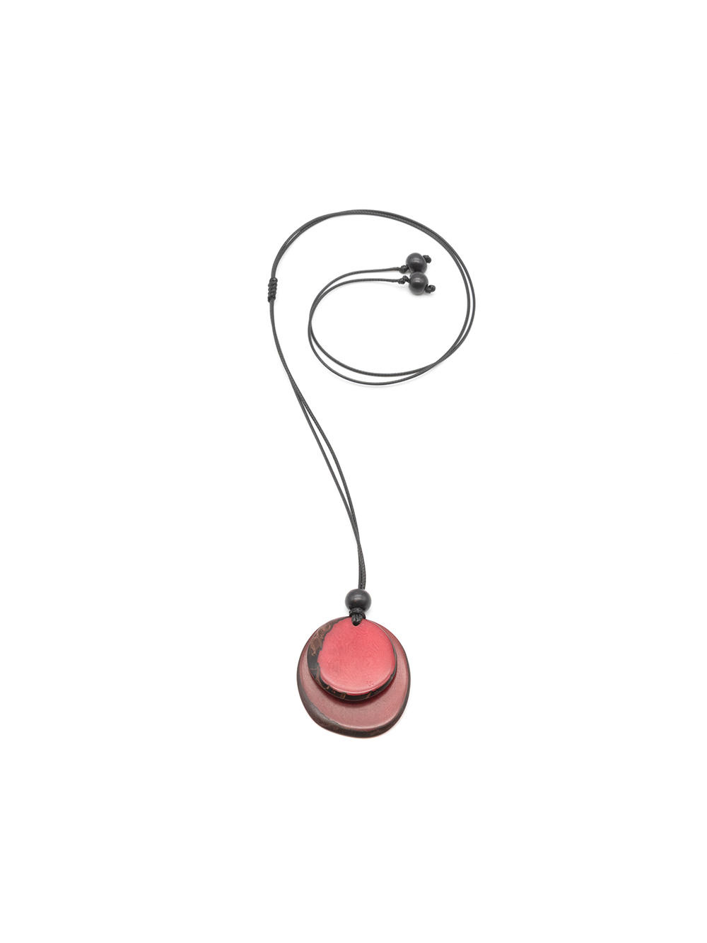 Halskette Chiloe Fuchsiarot/Bordeaux- La Tagua Nuss