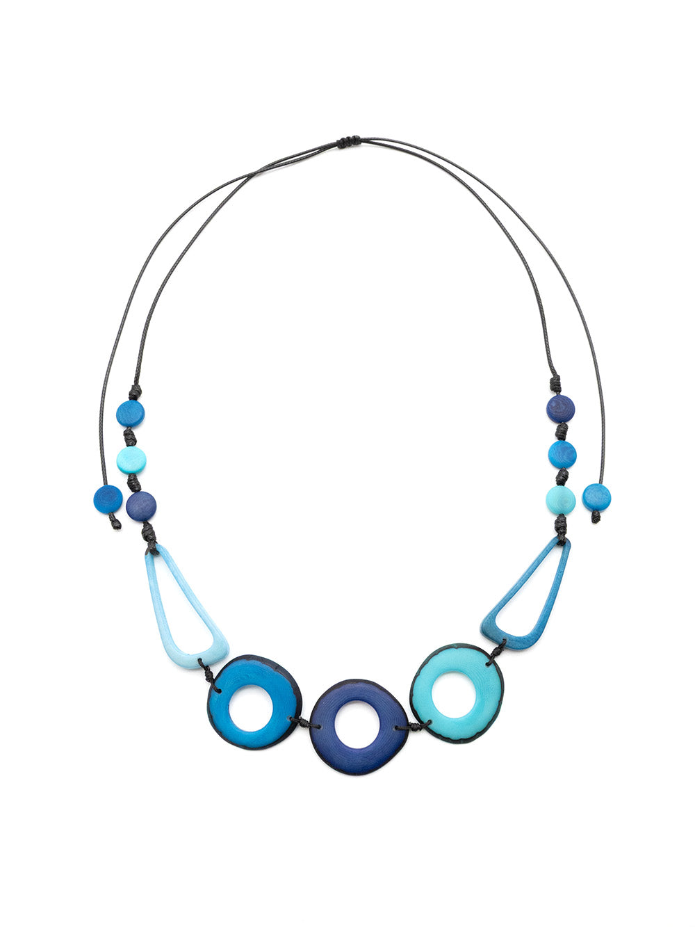 Halskette Agustina Blau - La Tagua Nuss