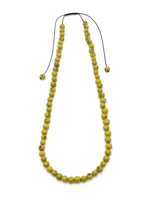 Halskette Azai Grün - aus den Azai Palmensamen von La Tagua