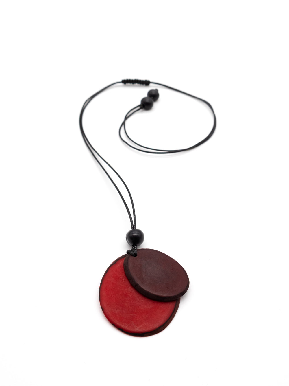 Halskette Chiloete Bordeaux/Rot- La Tagua Nuss