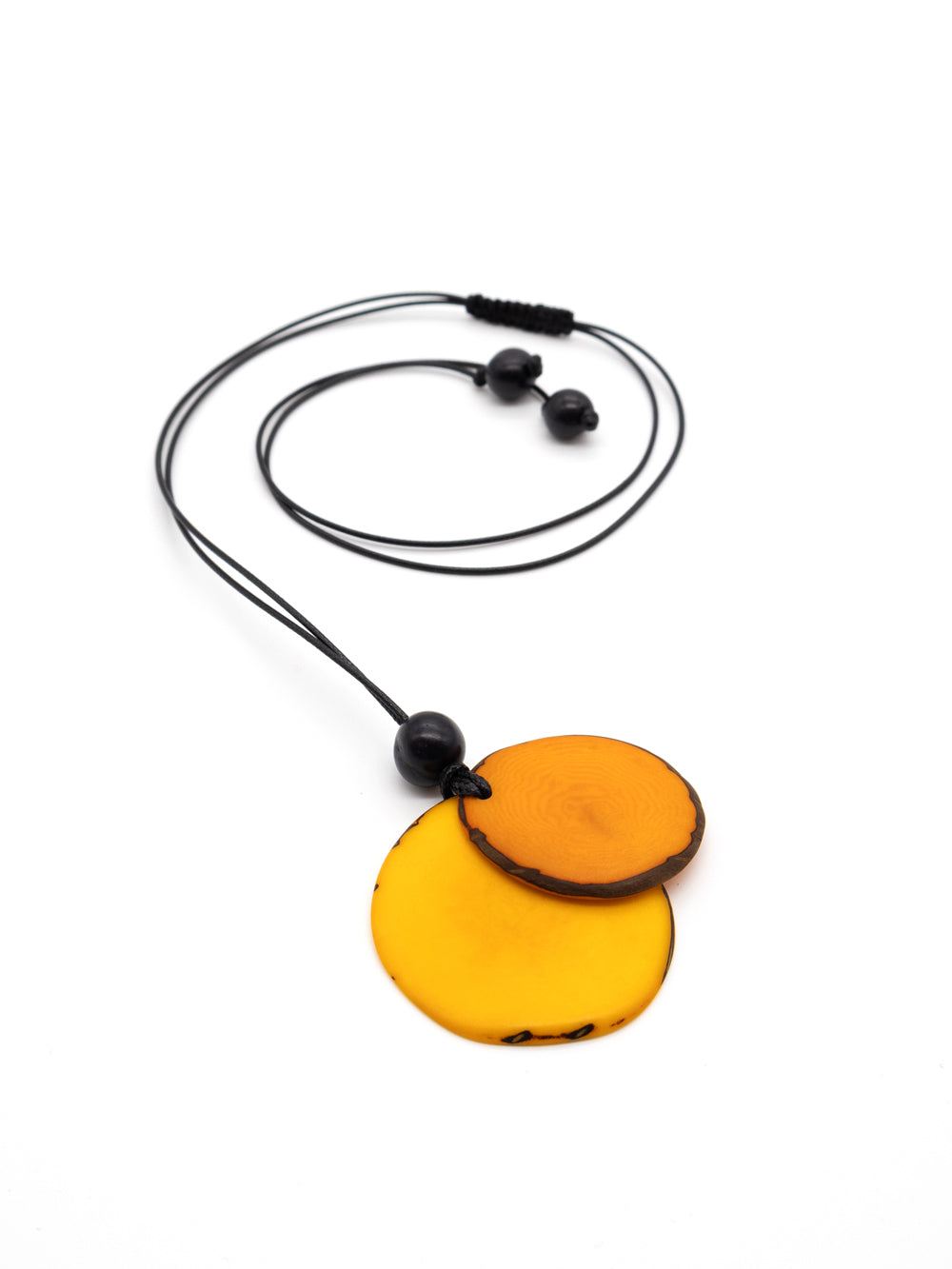 Halskette Chiloete Orange/Gelb- La Tagua Nuss