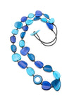 Halskette Gabi Blau - La Tagua Nuss