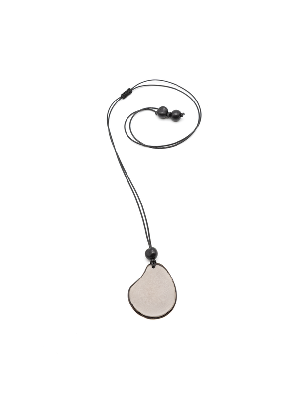 Halskette Laura Grau - La Tagua Nuss